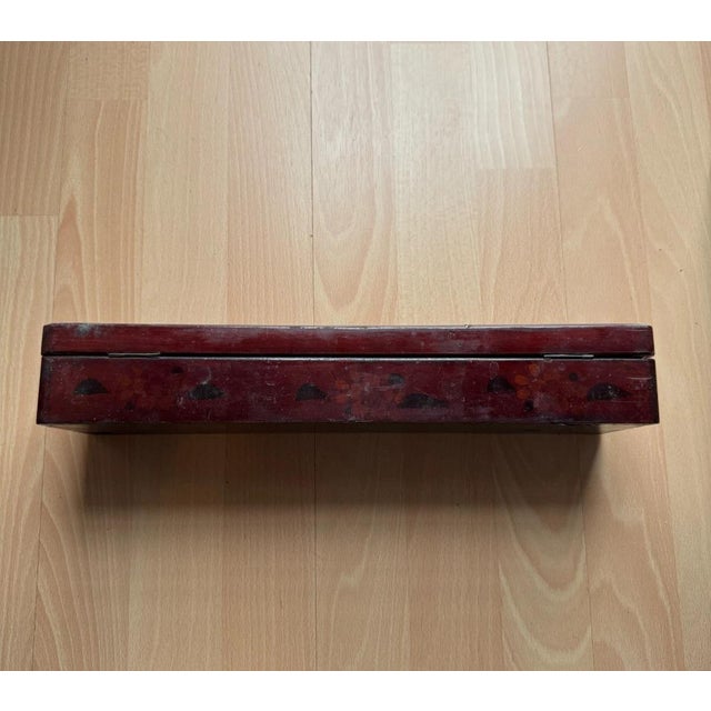 Antique Meiji Japanese Lacquer Box For Sale - Image 9 of 13