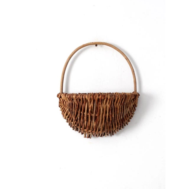 Vintage Woven Wall Basket For Sale - Image 13 of 13
