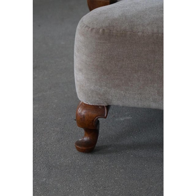 Antique Danish Armchairs in Velvet, 1920s, Set of 2 For Sale - Image 17 of 18