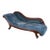 Antique Victorian Mahogany Swan Back Velvet Chaise Longue For Sale