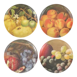 Siren Song Amsterdam Fruit Melamine Salad / Side Plates, 9" - Set of 4