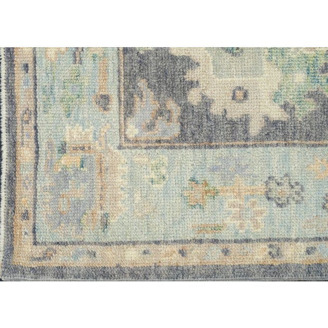Early 21st Century Turkish Oushak Runner Rug 2'10" x 10'10" #17136 For Sale - Image 5 of 8