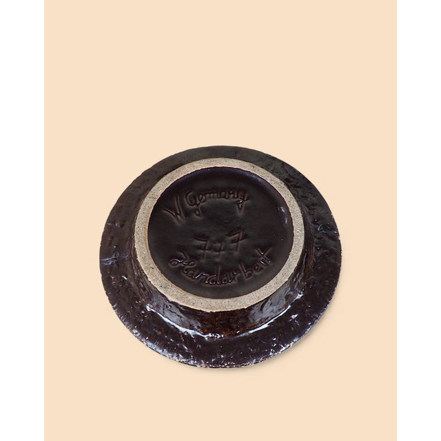 Brown Fat Lava Ashtray with Cracked Glass from Massive, 1960s For Sale - Image 8 of 10