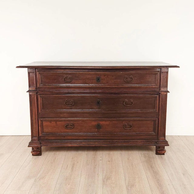 18th or 19th Century Italian or Spanish Baroque Chest in Oak or Elm, Circa 1800 For Sale - Image 12 of 12