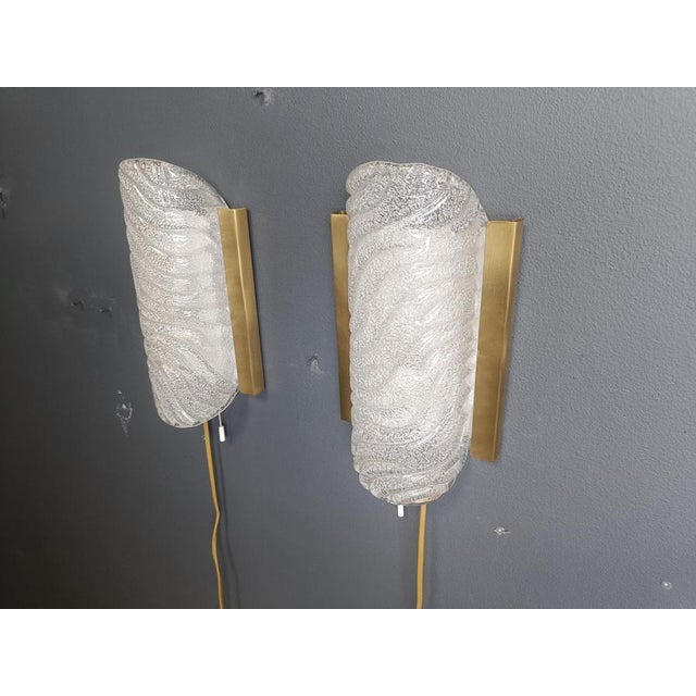 Brass and Glass Wall Lights by Fischer Leuchten, 1960s, Set of 2 For Sale - Image 11 of 15