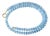 Aquamarine Faceted Beaded Necklace With 14k Gold Clasp For Sale