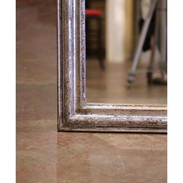 Petite 19th Century French Louis Philippe Silvered Mirror For Sale - Image 4 of 6