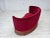 Vintage Danish Two-Seater Curved Sofa in Red Furniture Velour and Beech Wood, 1960s For Sale - Image 12 of 18