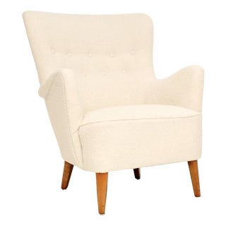 Vintage Swedish Armchair by Folke Ohlsson for Dux, 1950 For Sale