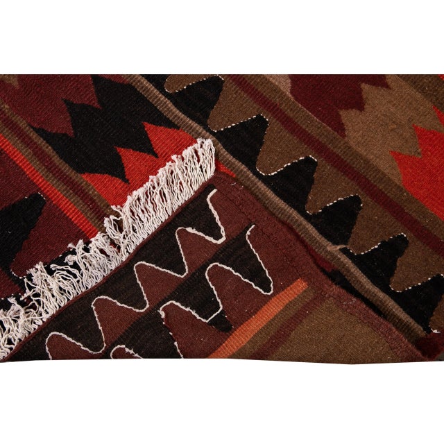 Mid-20th Century Vintage Kilim Runner Rug 3' 6" X 9' 1''. For Sale - Image 4 of 13