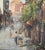 1960s Antonis L. Karafyllakis - Mediterranean Street Scene, Oil on Canvas For Sale - Image 4 of 10