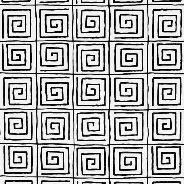 Sample - Schumacher X Cristina Buckley Trousdale Wallpaper in Black For Sale
