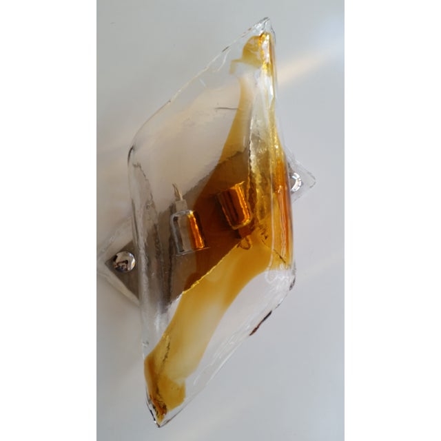 Murano Glass Wall Lamp in Shades of Amber from Mazzega, 1970s For Sale - Image 17 of 18