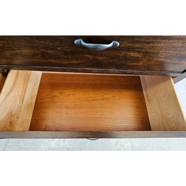 Wood Ethan Allen Reeves Collection Dresser Secretary For Sale - Image 7 of 12