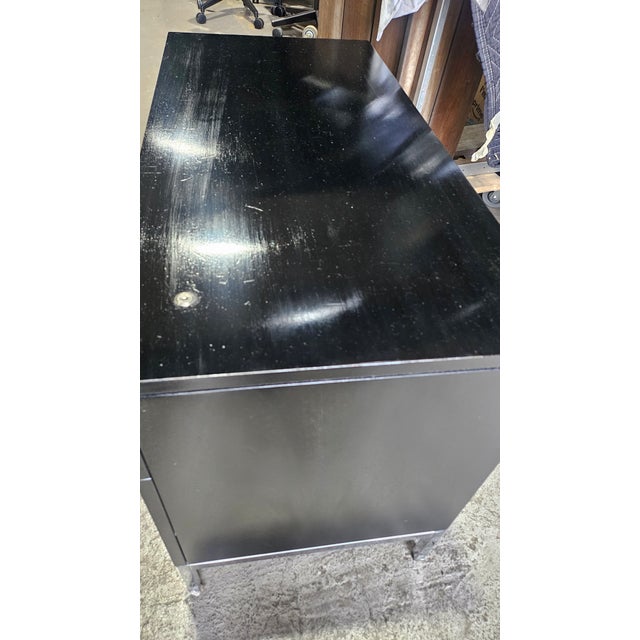 2000 - 2009 Florence Knoll 2-Position 4-Drawer Wood Credenza in Black For Sale - Image 5 of 6