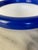Postmodern Vintage Postmodern Primary Blue Round Wall Mirror — Memphis Style Plastic Mirror, 1980s For Sale - Image 3 of 7
