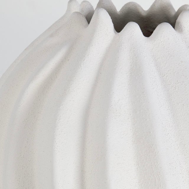 Contemporary Merritt White Floor Vase For Sale - Image 3 of 3