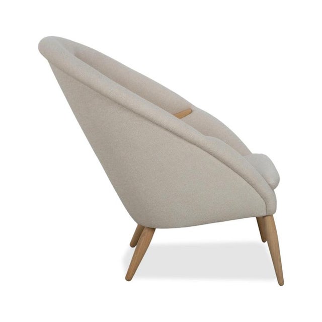 Set of Oda Lounge Chair and Ottoman in Cream Upholstery from Audo Copenhagen For Sale - Image 14 of 18