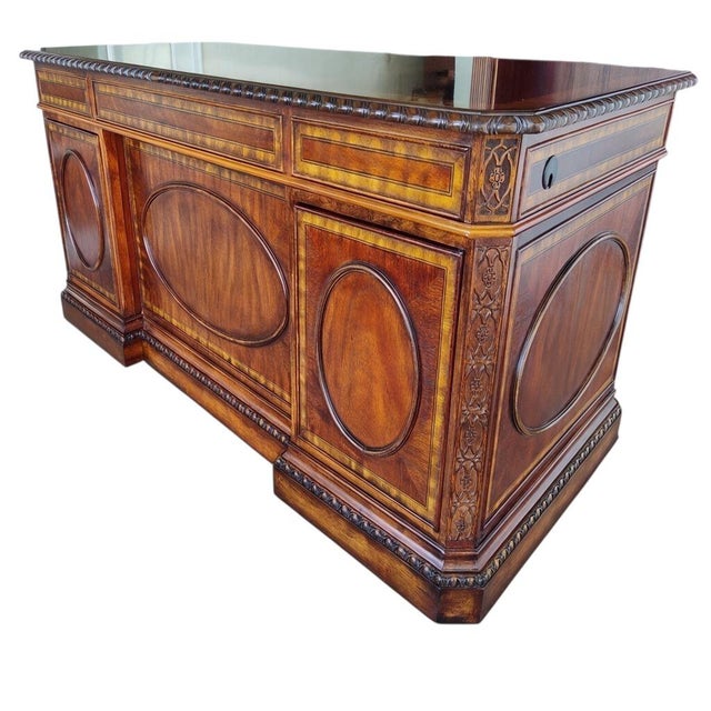 Traditional Restored Legacy Classic Furniture Traditional Mahogany Executive Desk & Bookcase Set - 2 Pieces For Sale - Image 3 of 18