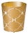 Matthew Izzo Home Gold Acadia Leaf Wastebasket For Sale