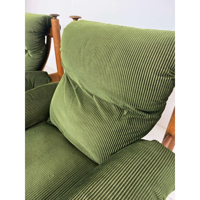 Vintage Brutalist Oak 3-Seater Sofa For Sale - Image 5 of 9