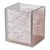 Vintage Mid-Century Acrylic Lucite Pink Mother of Pearl/Marble Effect Rectangular Wastebasket For Sale