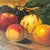 2000 - 2009 Framed Oil Painting With Fruit on Gold Background - “Untitled Still Life” by Azari For Sale - Image 5 of 6
