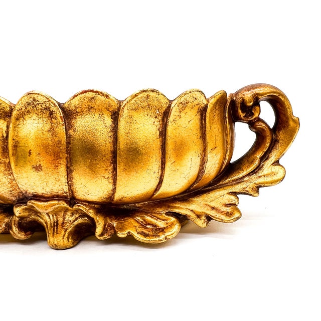 Mid Century Russel Wright for Freeman McFarlin Gilt Centerpiece Bowl / Jardiniere / Planter — Hollywood Regency / Mid-Century For Sale In Houston - Image 6 of 12