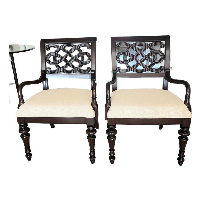 Pair of Tommy Bahama Royal Kahala Molokai Arm Chairs by Lexington Furniture For Sale