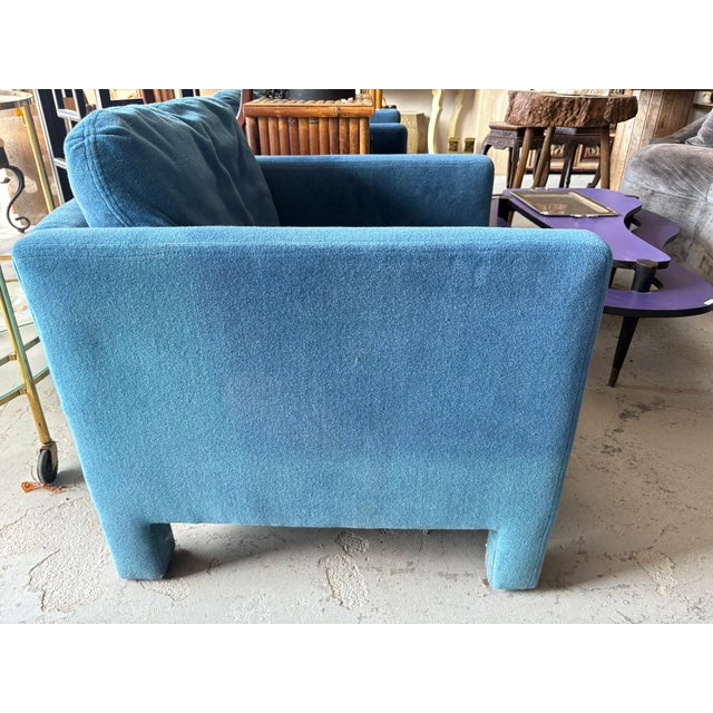 Blue 1960s Pair of Mid-Century Parsons Chairs For Sale - Image 8 of 12