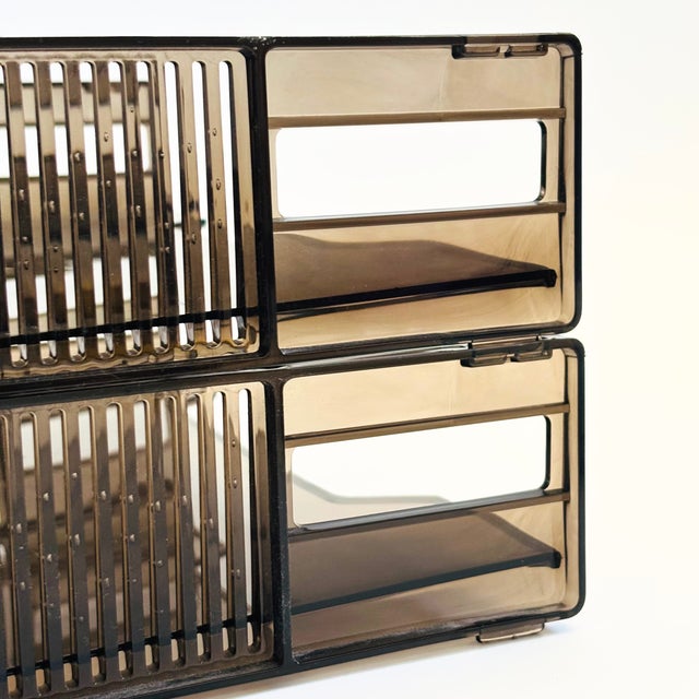Gray Vintage Eldon Stacking Paper Trays - Set of 2 For Sale - Image 8 of 15