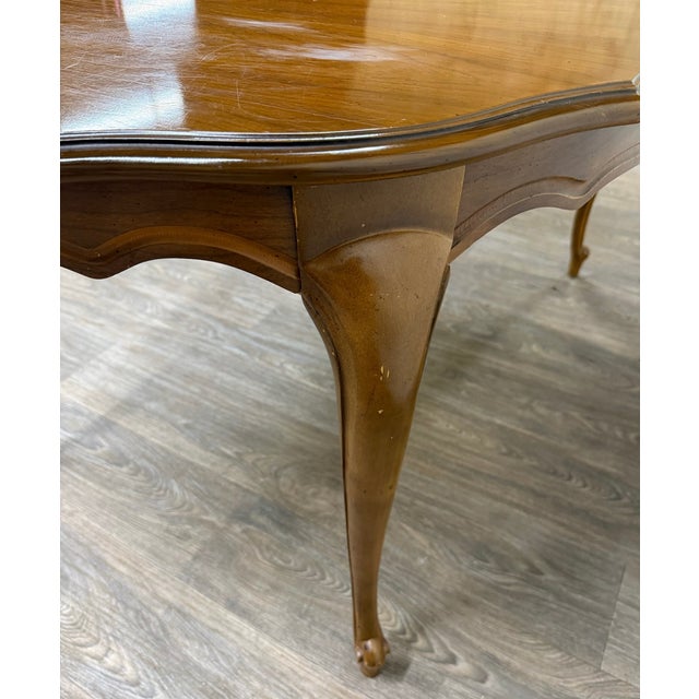 Vintage French Provincial Style Dining Table With Extension Two Leaves For Sale - Image 10 of 16