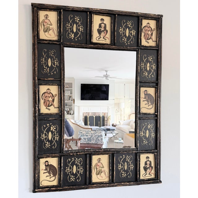 English Monkey Mirror For Sale - Image 3 of 12
