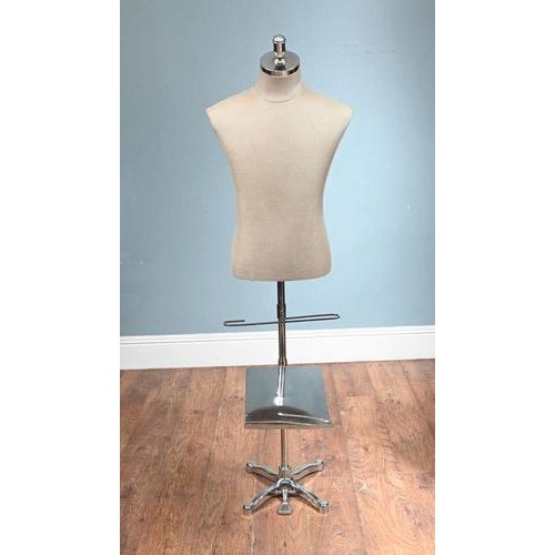 Vintage Tailors Dummy Mannequin with Chrome Base For Sale - Image 4 of 8