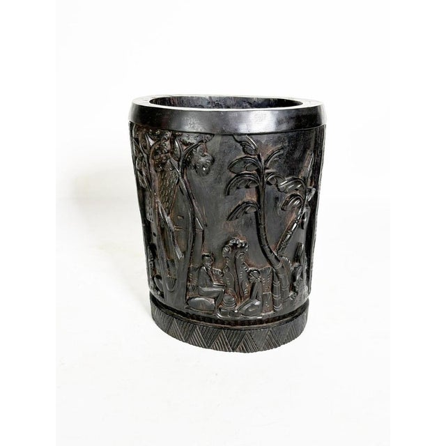Wooden Brush Holder from Benin, 1950 For Sale - Image 3 of 8