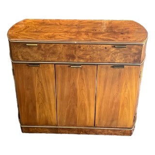 Mid 20th Century Modern Expandable Dry Bar - Cabinet, Walnut Burl, American of Martinsville For Sale