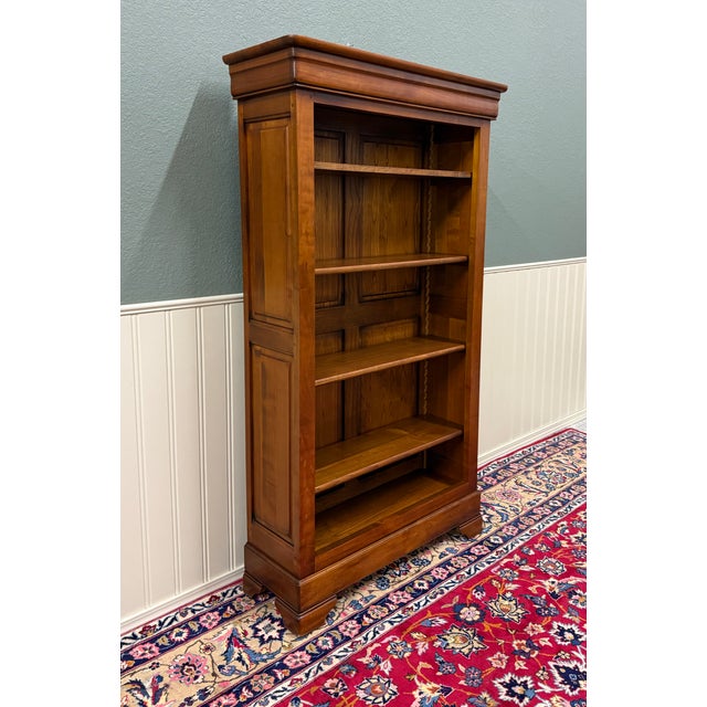 Vintage French Louis Philippe Bookcase Display Cabinet Cherry Mid 20th C For Sale - Image 13 of 15