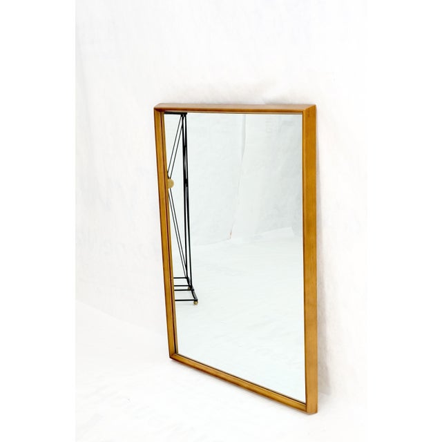 Danish Mid Century Modern Sleek Frame Rectangle Wall Mirror For Sale - Image 6 of 9