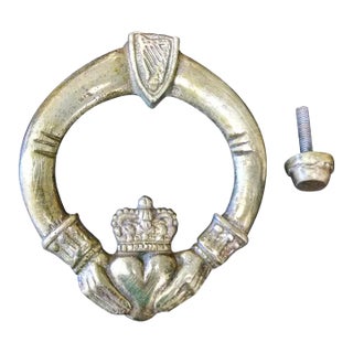 Brass Irish Claddagh Door Knocker For Sale