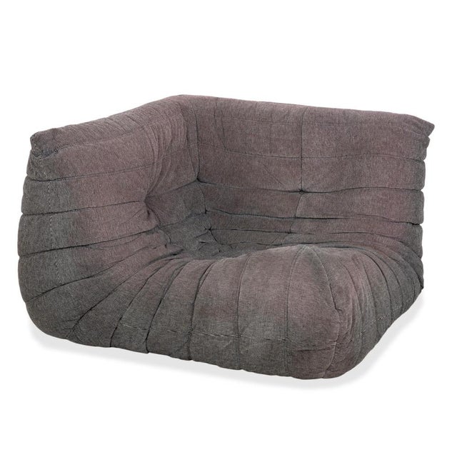 Togo Armchair in Grey Fabric by Michel Ducaroy for Ligne Roset For Sale - Image 14 of 14