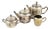 Vintage Art Deco Silver Coffee and Tea Set by WMF, Germany, 1920s For Sale