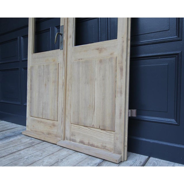 1920s Antique Double Door in Pine, 1890s For Sale - Image 5 of 18