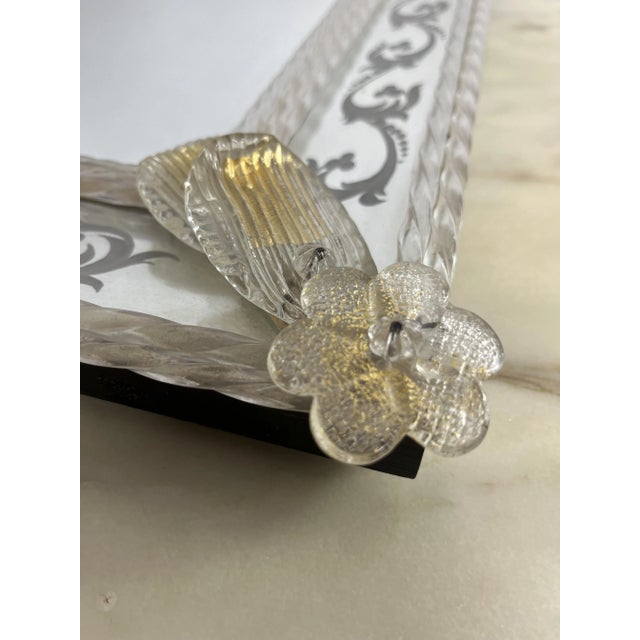 Mid-Century Venetian Wall Mirror in Murano Glass, 1960s For Sale - Image 9 of 10