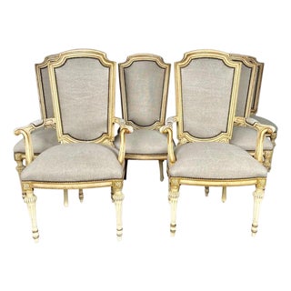 Set of Eight French Dining Chairs, Louis XVI Style, Early 20th Century For Sale