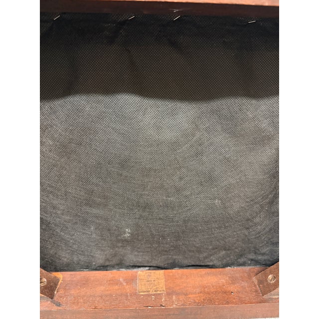 Baby Blue Early 20th Century Chippendale Block Leg Footstool For Sale - Image 8 of 12