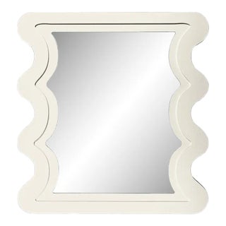 Fleur Home Carnival Mystic Rectangle Mirror in Swiss Coffee, 30x40 For Sale
