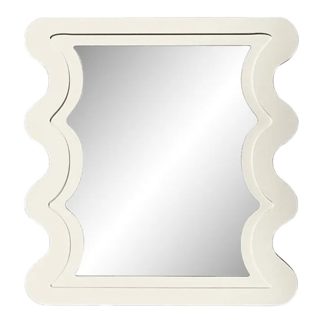 Fleur Home Carnival Mystic Rectangle Mirror in Swiss Coffee, 30x40 For Sale