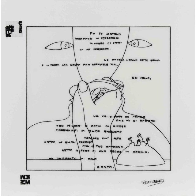 Ennio Pouchard, Da Te Lontano, 1973, Screen Print For Sale - Image 3 of 3