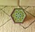 2020s Moroccan Hexagonal Hand Painted Wooden Side Table in Green Color For Sale - Image 5 of 5