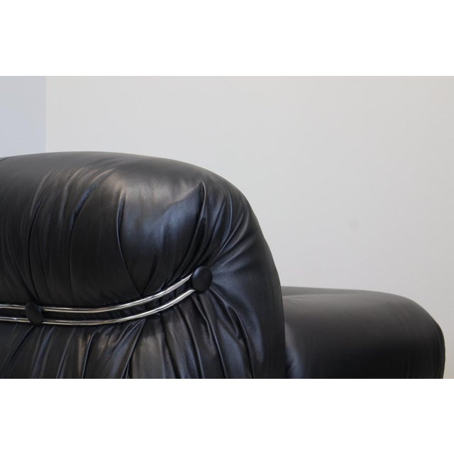 Soriana Armchair in Leather by Afra and Tobia Scarpa for Cassina, 1969, Set of 2 For Sale - Image 12 of 16